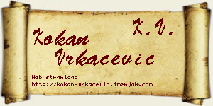 Kokan Vrkačević vizit kartica